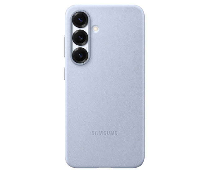 Official Samsung Galaxy Kindsuit Faux Leather Case for Galaxy S25 Light Blue